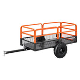 Dump Trailer 1600 lbs 22 Cu. Ft Tow Behind Steel Garden Yard Trailer Cart